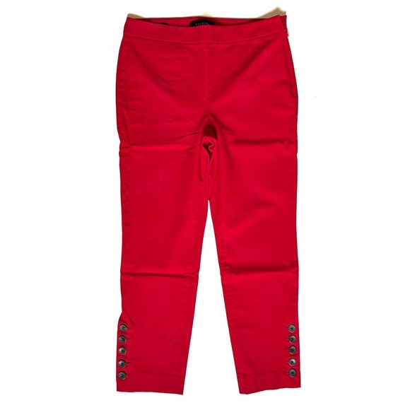 Talbots Red Chatham Button Hem Ankle Pants Size 4P - Picture 6 of 15